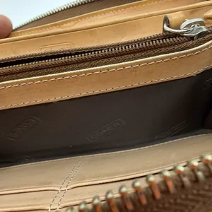 Coach Zip Around Brown Signature C Canvas Leather Wallet thumbnail 8