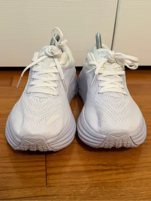 NWOB Hoka One One Bondi 8 Sneakers in White thumbnail 5