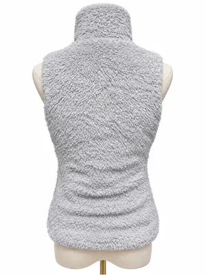 Patagonia Women’s Los Gatos Fleece Vest Small Gray High Pile Sherpa Full Zip thumbnail 4