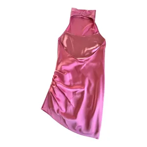 Gianni Bini Peyton Satin Mini Draped Sheath Dress Women’s Size 2 Pop Pink NWT thumbnail 3
