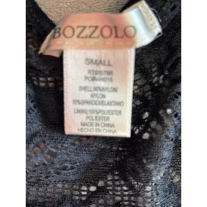 Bozzolo Black Lace Padded Bralette Longline Strappy Caged Back Small thumbnail 2