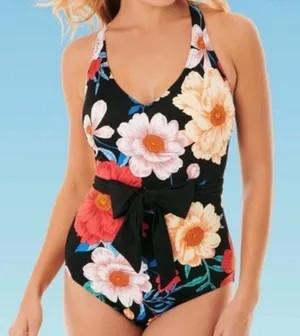 MiracleSuit NWT Dreamsuit by Miracle Brands One Piece Swim Suit Floral Size 12 thumbnail 1
