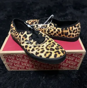 VANS off the wall leopard animal print lace up shoes sneakers women's 7.5 new thumbnail 6