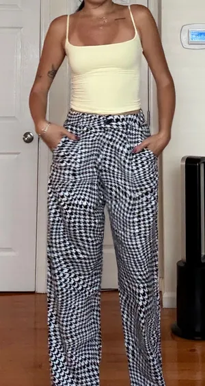 Motel Rocks Pants black and white- small thumbnail 1