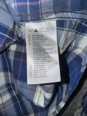 L.O.G.G. H&M Label of Graded Goods Blue Plaid Flannel Shirt with Elbow Patches thumbnail 10