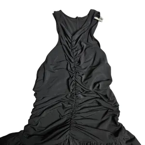 Anthropologie Halter Drop-Waist Midi Dress in Black Size: L thumbnail 5