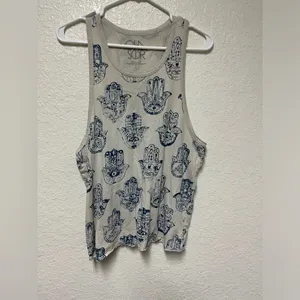 3/$15 LAST CHANCE! CHASER Hamsa Hand of Fatima Graphic Tank Top thumbnail 6