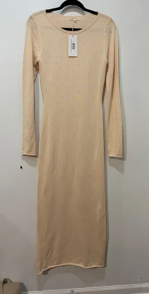 Worth Collective Pointellle Knit Maxi Dress NWT Sz S thumbnail 1