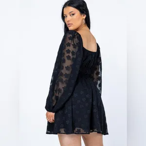 Princess Polly Alisha Long Sleeve Mini Dress in Black Size 4 New with tag thumbnail 4