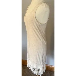 Anthropologie‎ Dolan Dress Sz Small Beige Fringe Tank Lined Boho Fairy Grunge thumbnail 4
