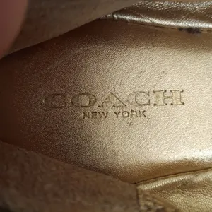COACH BALLERINA FLATS Brown tan dressy flats Career Business Classic Traditional thumbnail 3