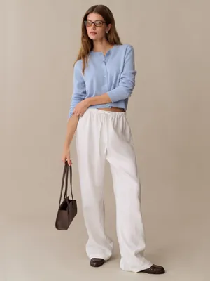 NWT Few Moda Paloma Linen Pant size XS white drawstring CAARA Tibi thumbnail 2