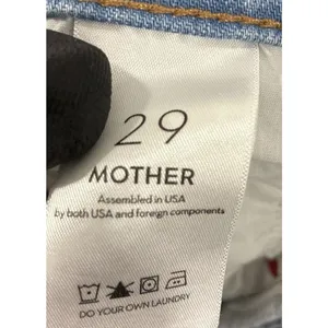 MOTHER Puddle Snacker Jeans Womens 29 Fun Dip Blue High Rise Wide Leg Denim thumbnail 6