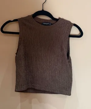 Love poem brown top Size M thumbnail 1