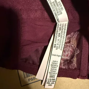 Victoria's Secret dream angels Burgundy floral embroidery corset bra lingerie thumbnail 9