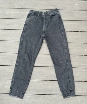 Free People Black Baggy Boyfriend Jean thumbnail 2