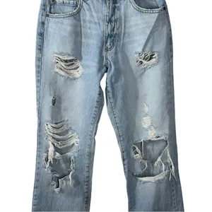 Garage 100% Cotton High Rise Boyfriend Jeans Sz 23 Vintage Fit Distressed Denim thumbnail 5