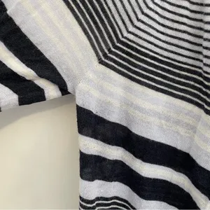 ANN TAYLOR LOFT Striped Fine Knit Open Cardigan Blue / Periwinkle ? Navy Sweater thumbnail 9