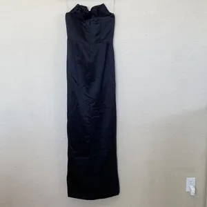 House‎ of CB XL D-DD Adrienne black satin strapless corset maxi dress NWOT thumbnail 5