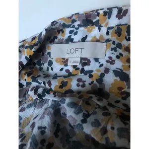 LOFT Floral Print V-Neck Blouse thumbnail 3