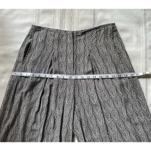 Valija wide-leg trousers, size 6, cream/black, viscose, geometric print. thumbnail 5