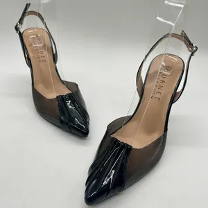 Journee Collection‎ Heels Womens 7 Black Ivyann Vegan Leather Stiletto Pumps NEW thumbnail 1