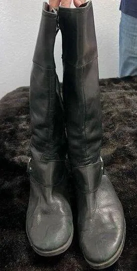 Lauren Ralph Lauren Women's Sulita Harness Leather Tall Riding Boots Size 8 B thumbnail 1