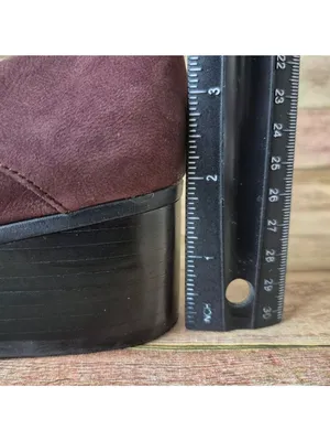 Naturalizer Dinah Burgundy Suede Leather Mid Heal Penny Loafer Pump Size 8M thumbnail 8