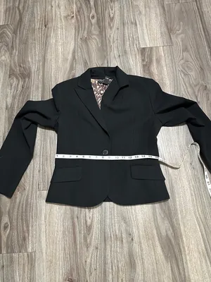 Laundry By Shelli Segal Black Lace-Up Back Blazer thumbnail 9