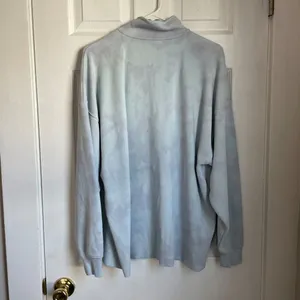 Aerie light blue tie dye quarter zip pullover sweater loungewear thumbnail 6