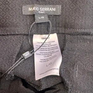 Mario Serrano Italy Black Ribbed Textured Straight‎ Leg Pants Womens Size 6 thumbnail 5