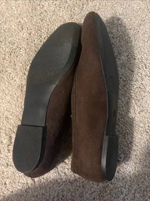 Ardene Dark Brown Suede Slip-On Ballet Flats thumbnail 4
