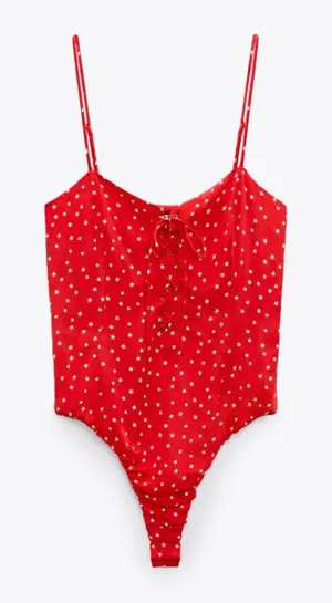 NWT gorgeous Zara stars bodysuit size small thumbnail 1
