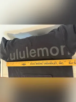 Lululemon All Yours Hoodie Graphic Black Tonal Logo Pullover Sweatshirt Size 4 thumbnail 9