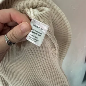 Sincerely Jules Striped Crew Neck Sweater Beige White Cotton M Minimalist‎ thumbnail 6