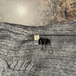 Abercrombie Sweater Wool Angora Cable Knit Turtleneck Y2K Preppy Gray Medium thumbnail 6