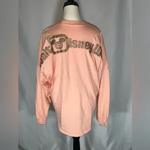 Walt Disney World Spirit Jersey Peach w/ Gold Glitter Long Sleeve thumbnail 5