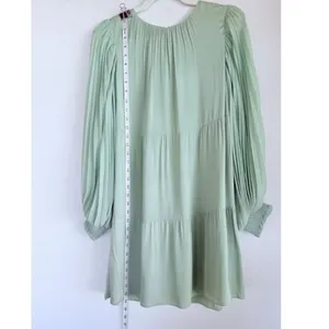 ALICE + OLIVIA Antonette Pleated Long Sleeve Dress Size S thumbnail 11