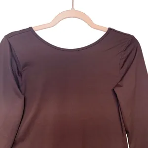 Abercrombie & Fitch Womens Long Sleeve Deep Open Back Bodysuit Brown Medium NWT‎ thumbnail 3