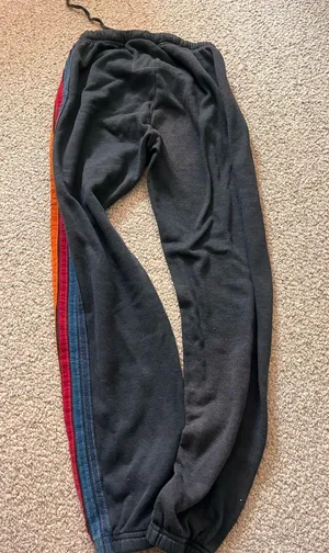 Aviator Nation 5 Stripe Sweatpants Grey M thumbnail 3