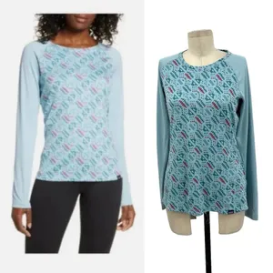 Patagonia Capilene Midweight Crewneck Top IceFall Big Sky Blue Size‎ Medium thumbnail 2