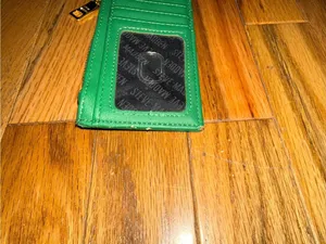 Steve Madden Green Wristlet Wallet ID Window Card Case Organizer Small Pouch thumbnail 6