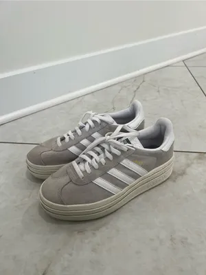 Adidas Grey Two / Cloud White / Core White Gazelle Bold Sneakers Size 6 US $120 thumbnail 2