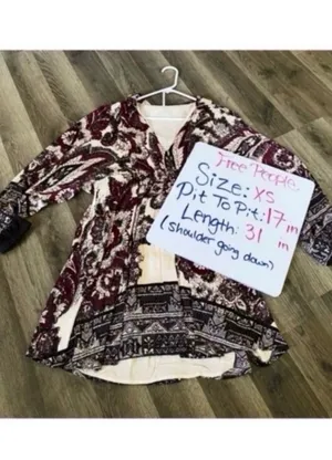 Free People Boho Mini Dress Long Sleeve thumbnail 8