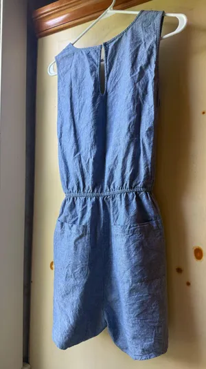 Ann Taylor Loft Denim Color Romper Small  thumbnail 3