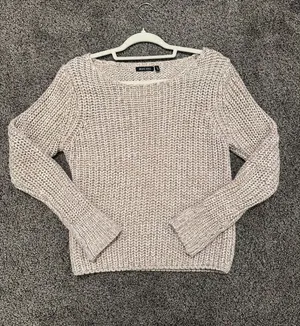 Brave Soul Chunky Knit Sweater Beige Women's Small thumbnail 1