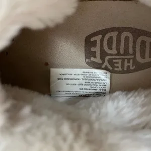 Hey Dude Wendy Fold Boot Women W9 Grey Plaid Textile Faux Fur Cozy Ankle Bootie thumbnail 6