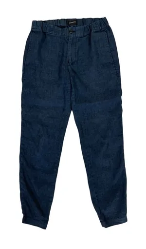 Club Monaco Womens S Navy Blue Linen Blend Drawstring Jogger Pants thumbnail 1