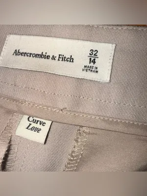 Abercrombie & Fitch‎ Curve Love A&F Sloane Low Rise Tailored Short Beige size 32 thumbnail 5