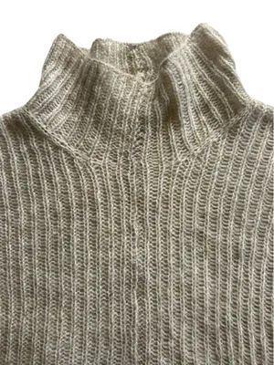 Eileen Fisher Mohair Knit Wide Mock Turtleneck Oversized Sweater Sz S Lagenlook thumbnail 3
